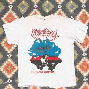 -XL- SEPULTURA Schizophrenia Shirt | Two Sided Band Merchandise | Thrash Metal